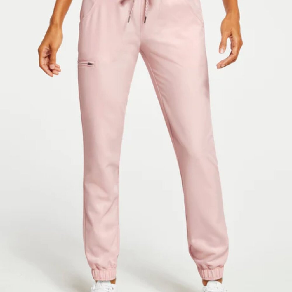 Jaanuu 5-Pocket Essential Jogger Scrub Pants in Blushing Pink Wm Sz SP